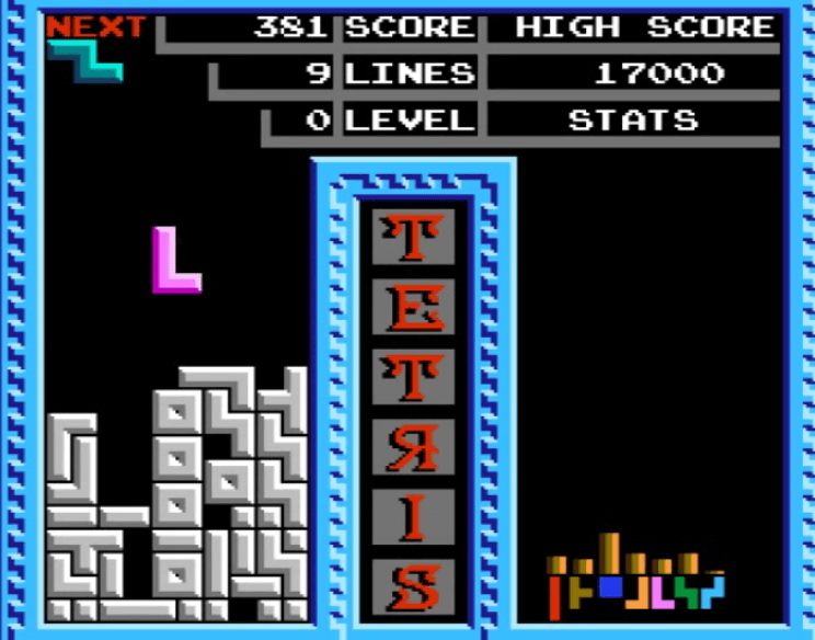 Tengen Tetris NES gameplay