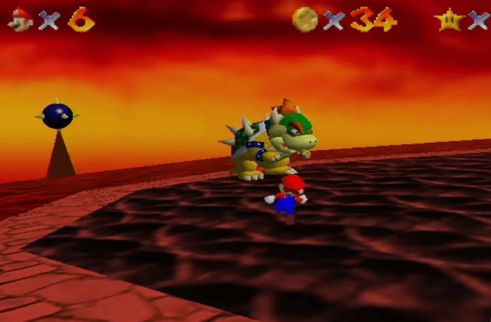 Bowser in the Fire Sea - Super Mario 64