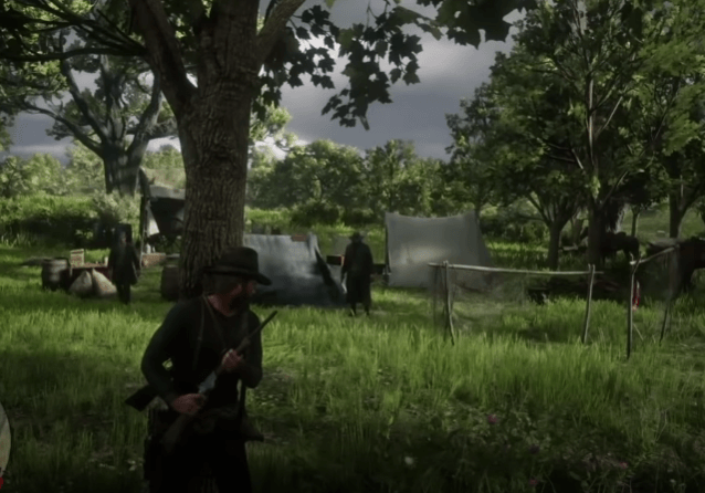 Clearing out bandit camps is an easy way to make money and XP in RDR2