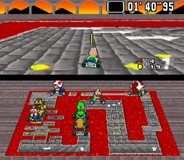 Super Mario Kart SNES Gameplay